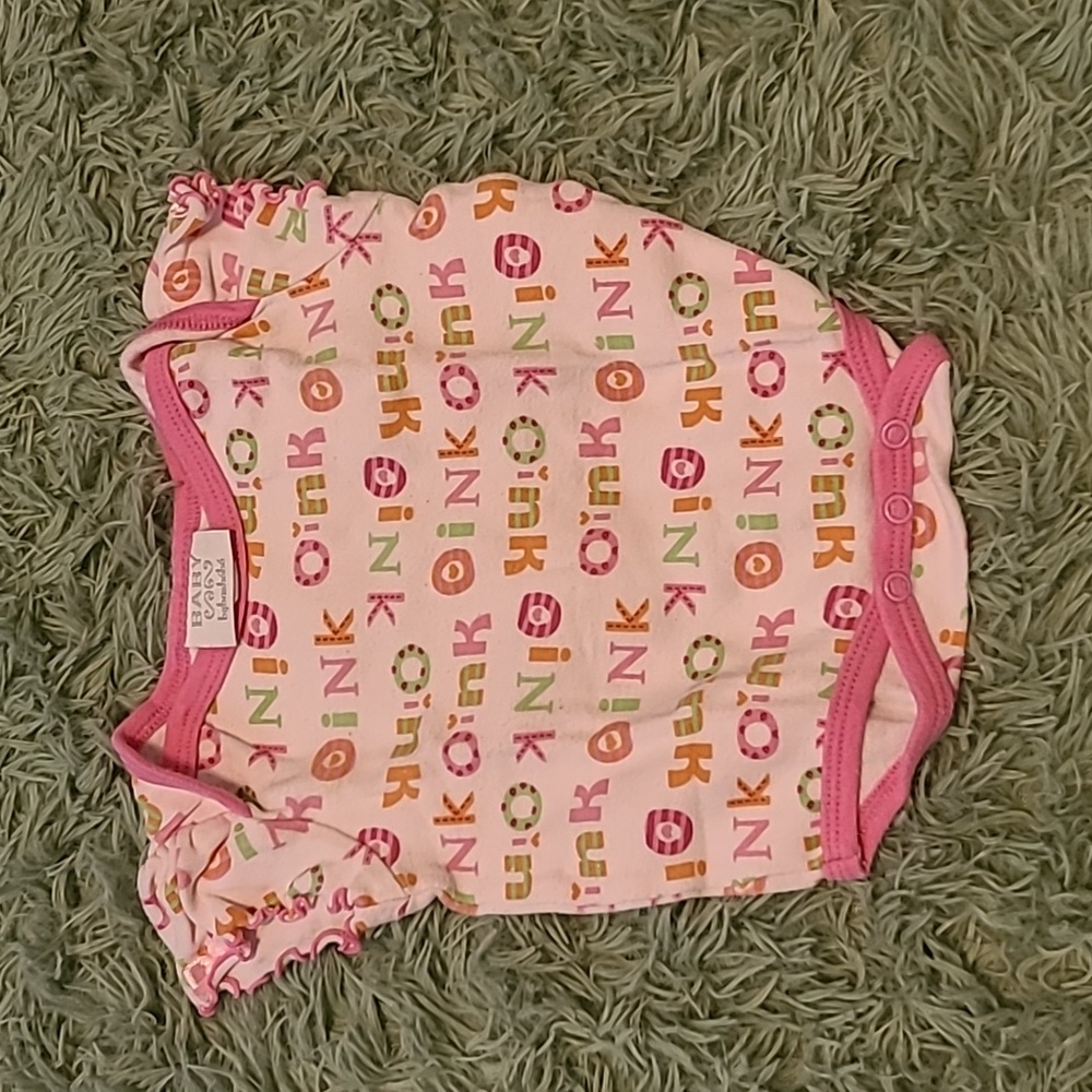 OINK ruffle onesie